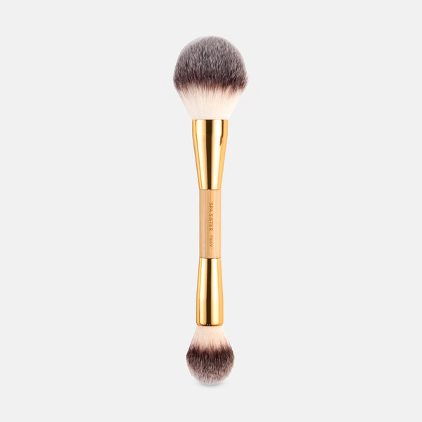 Dual-Ended Powder Veil - Vegan Bamboo Brush