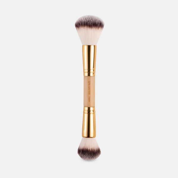 Dual-Ended Color Contour & Powder - Vegan Bamboo Brush