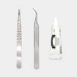 Tweezers & Adhesive Set - Black